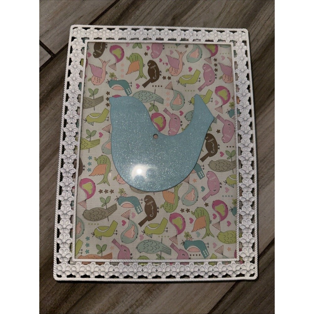 White 5x7 Metal Pic Frame Add Your Own Picture